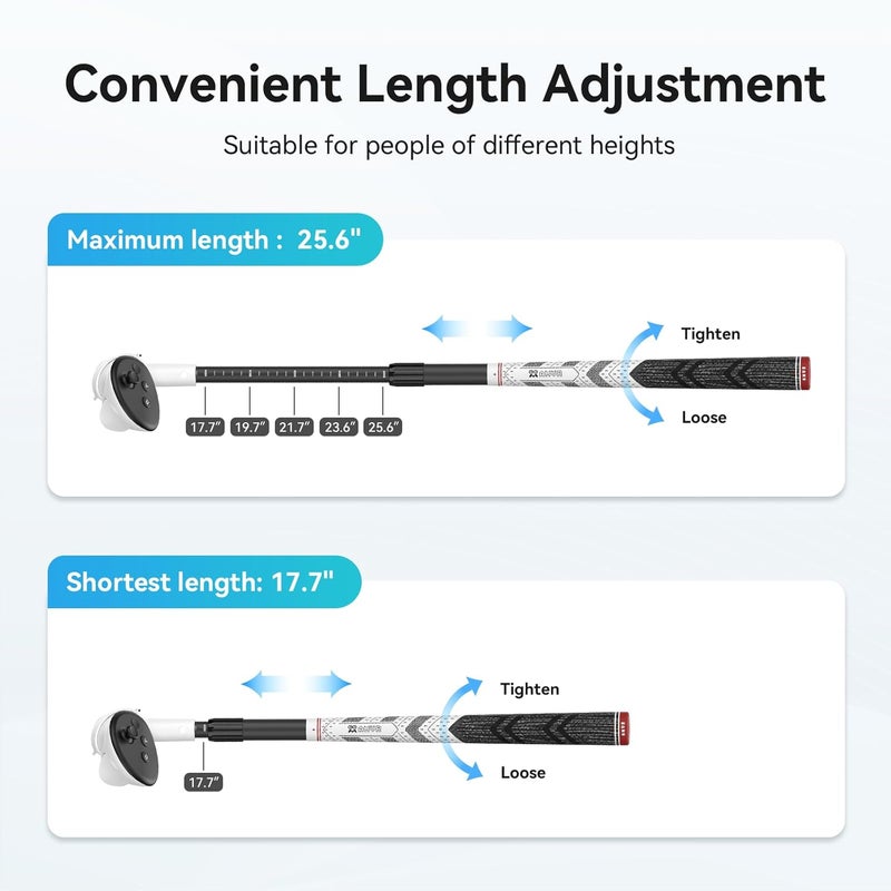 AMVR Golf Club Attachment Compatible with Meta/Oculus Quest 3S/Quest 3, Non-Slip VR Golf Handle Grip for Golf (Adjustable Golf Club) - Image 5
